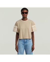 G-Star - Washed Mix Boxy Cropped T-Shirt - Lyst