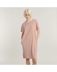 G-Star RAW - Striped Loose T-Shirt Kleid - Lyst