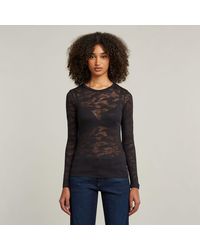 G-Star - Fine Lace Aop Slim Top - Lyst