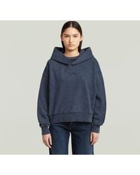G-Star - Washed A-Line Script Hoodie Sweater - Lyst