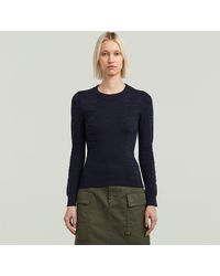 G-Star - Pull 3D Biker Knit Slim - Lyst