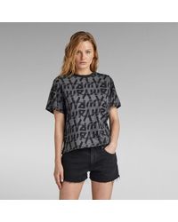 G-Star RAW - Calligraphy Allover Boxy Top - Lyst