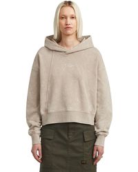 G-Star - Washed A Line Script Hoodie Sweater - Lyst