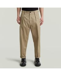 G-Star - Pantalon Pleated Chino Relaxed Tapered - Lyst