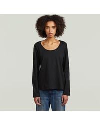 G-Star - Scoop Neck Long Sleeve T-Shirt - Lyst