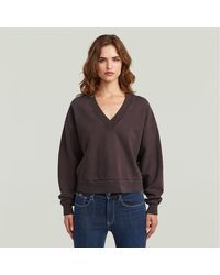 G-Star - Sweat Washed Loose V - Lyst