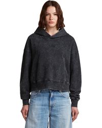 G-Star - Washed A Line Script Hoodie Sweater - Lyst