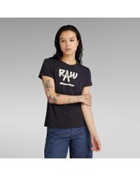 G-Star RAW - Calligraphy Graphic Top - Lyst