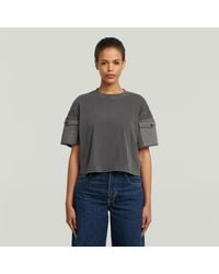 G-Star - Washed Mix Boxy Cropped T-Shirt - Lyst