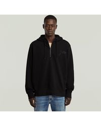 G-Star - Script Half Zip Hoodie - Lyst