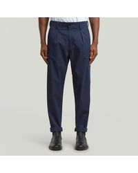 G-Star - Chino Pleated Relaxed Tapered - Lyst
