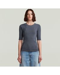G-Star - Washed A-Line Slim Rib T-Shirt - Lyst
