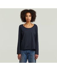 G-Star - Scoop Neck Long Sleeve T-Shirt - Lyst