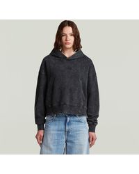 G-Star - Washed A Line Script Hoodie - Lyst