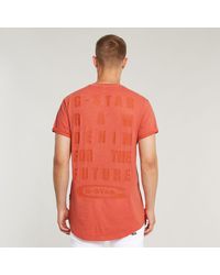 G-Star - Text Back Graphic Overdyed Lash T-Shirt - Lyst