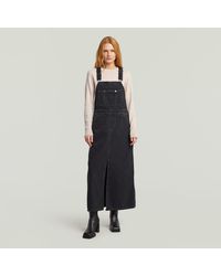 G-Star - Skater Maxi Dungaree Kleid - Lyst