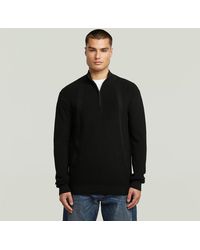 G-Star - Structure Half Zip Knit - Lyst