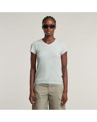 G-Star - Overdyed Eyben Slim V-Neck Top - Lyst