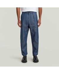 G-Star - Pleated Chino Relaxed Tapered Jeans - Lyst