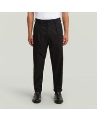 G-Star - Pleated Chino Relaxed Tapered Jeans - Lyst