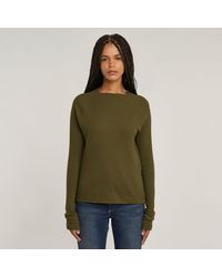 G-Star - Slim Rib Mock Top - Lyst