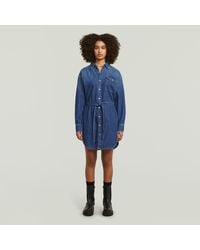 G-Star - Belted Shirt Dress - Lyst