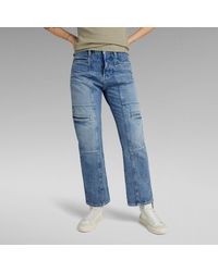 G-Star RAW - Viktoria Utility High Straight Jeans - Lyst