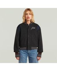 G-Star - Cropped Varsity Bomber Jacket - Lyst