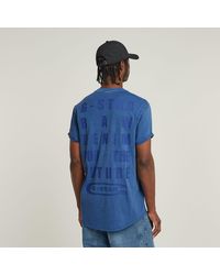 G-Star - Text Back Graphic Overdyed Lash T-Shirt - Lyst