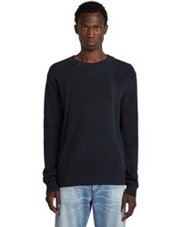 G-Star - Structure Ribbed Knit Pullover - Lyst