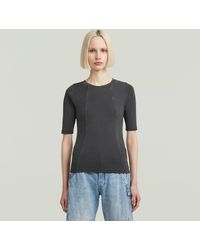 G-Star - Washed A-Line Slim Rib T-Shirt - Lyst
