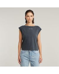 G-Star - Mini G-Script Logo Overdyed Top - Lyst