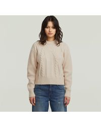 G-Star - Pull Big Cable Knit - Lyst