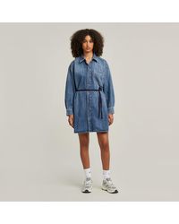G-Star - Belted Oversized Spijkerjurk - Lyst