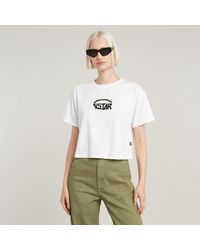 G-Star - Logo Relaxed Korte Top - Lyst