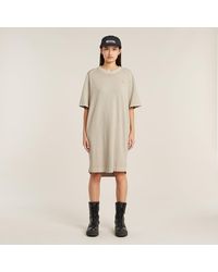 G-Star - Overdyed Saddle Sleeve Loose T-Shirt Dress - Lyst