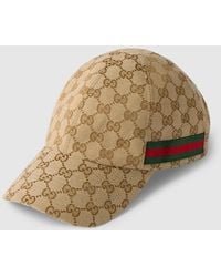 Gucci - Gg Baseball Hat With Web, Cotton - Lyst