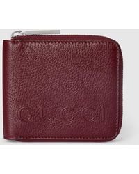 Gucci - Zip Coin Wallet With Logo, Leather - Lyst