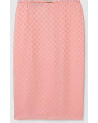 Gucci - Gg Silk Jacquard Skirt, Ready-To-Wear - Lyst