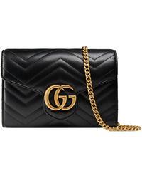 Gucci GG Marmont Matelassé Mini Tas - Zwart