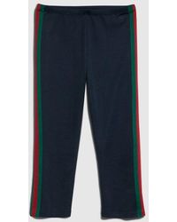 Gucci - Rib Cotton Jersey Pants With Web - Lyst