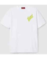 Gucci - T-Shirt En Jersey De Coton Avec Logo, Taille - Lyst