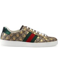 Gucci Ace GG Supreme Bees Trainer - Natural
