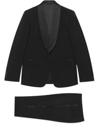 Gucci Traje de lana de corte ajustado - Negro