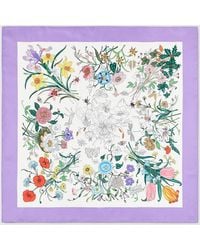 Gucci - Printed Silk Carré, Silk - Lyst