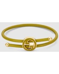 Gucci - Bracelet With Enamel Round Interlocking G - Lyst