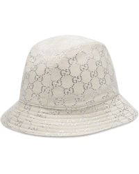 Gucci GG Lamé Bucket Hat - White