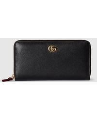 Gucci - Bi-Color Gg Marmont Zip Around Wallet, Leather - Lyst