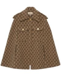 Gucci gg Wool Cape - Natural