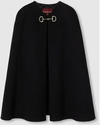 Gucci - Wool And Silk Horsebit Cape - Lyst